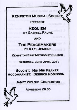 KMS Concert - Faure Requiem and Jenkins The Peacemakers
